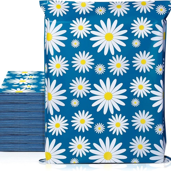 Blue Daisy Poly Mailers 10x13 Pack of 25 - Picture 2 of 6